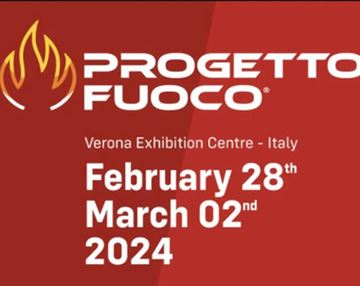 Progetto Fuoco 2024 stand a Fiera di Verona. VeronaFiere spa.